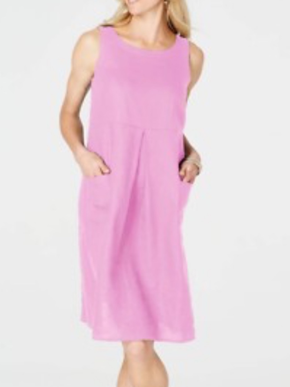 J. Jill Love Linen Sleeveless Two Pocket Shift Dress size XL